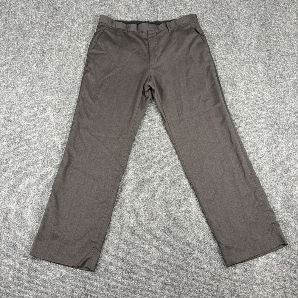 Banana Republic Cerruti 1881 Wool Dress Pants Mens 35x30 Tailored Slim Fit Grey